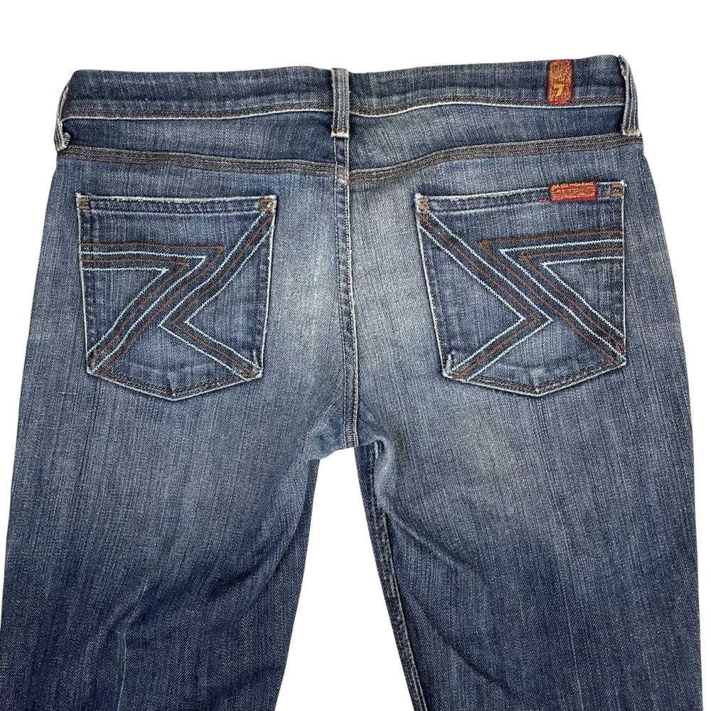 7 For All Mankind Flynt Distressed Bootcut Jeans Sz 29 - Picture 9 of 11